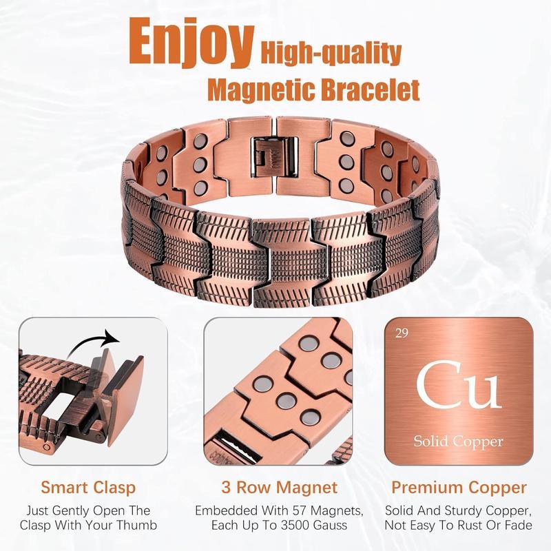 Copper magnetic bracele - Relieve fatigue and promote blood circulation