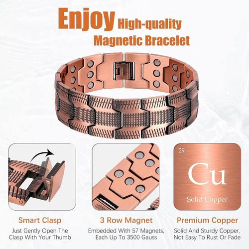 Copper magnetic bracele - Relieve fatigue and promote blood circulation